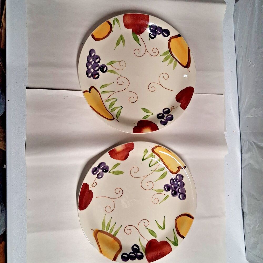 ROYAL NORFOLK DINNER PLATE FRUIT DESIGN STONEWARE DISH 10 Inch